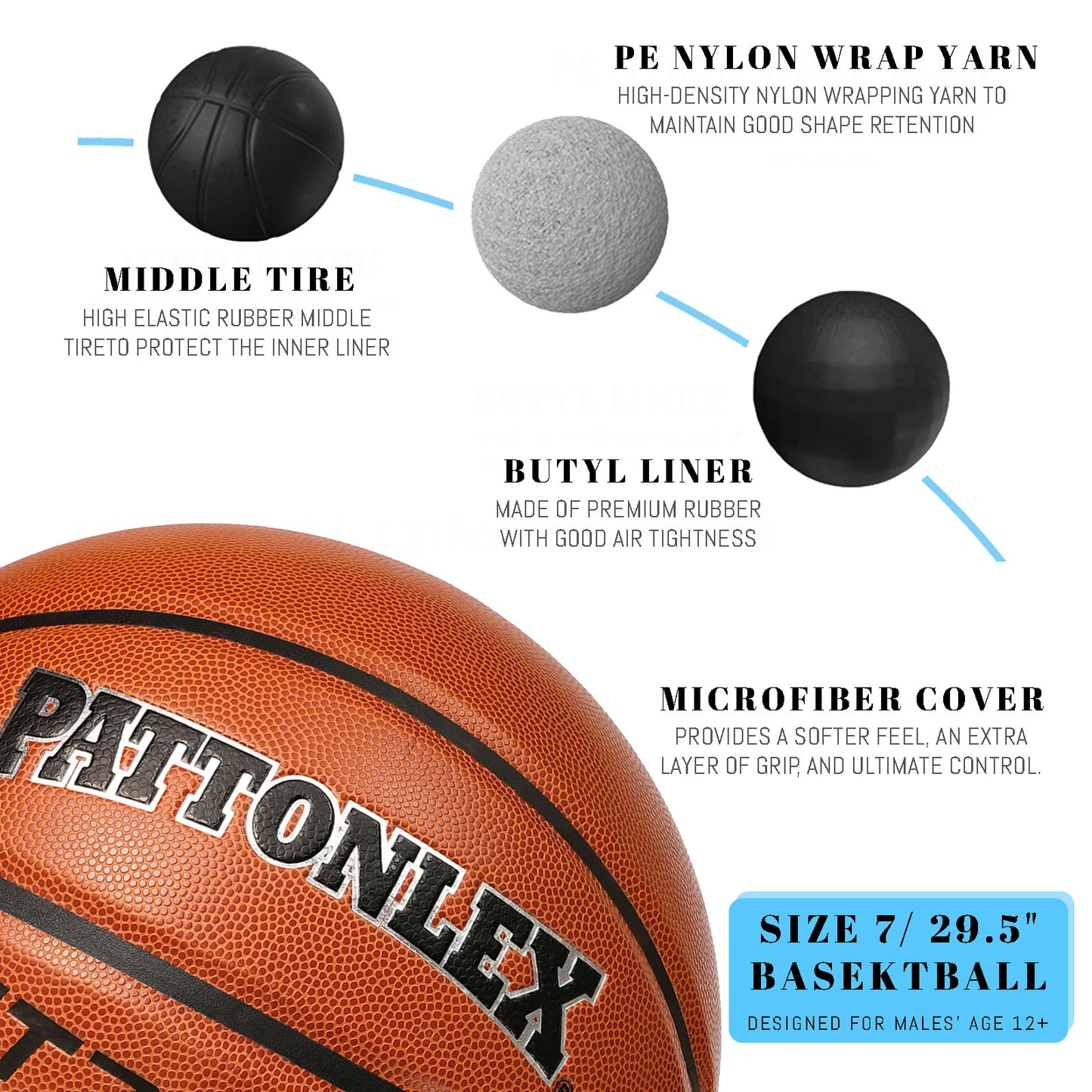 PATTONLEX TT-7000 Indoor Game Basketball