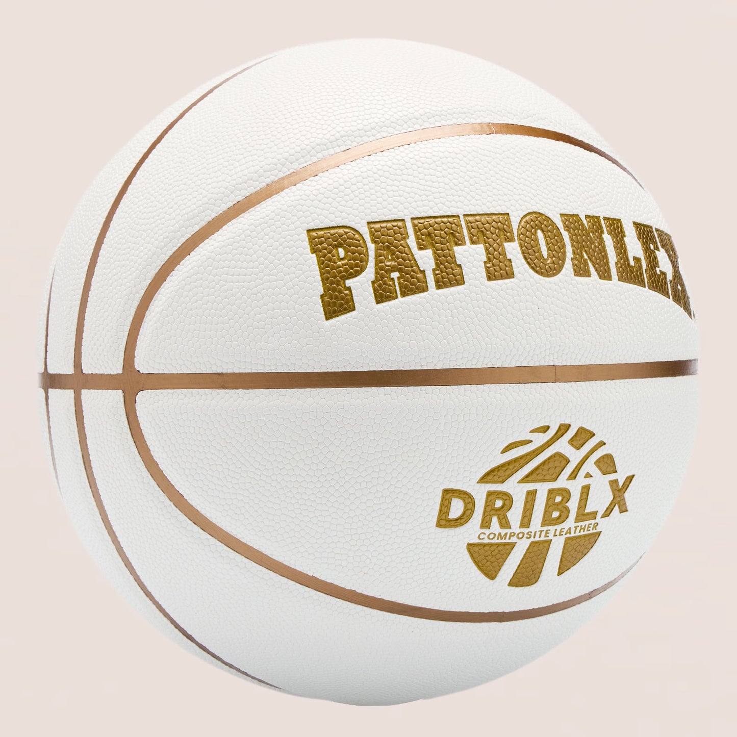 DRIBLX White/Glod Basketball - Official Size